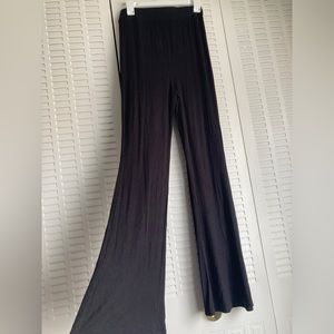 Long Stretchy Black Flare Pants Soft